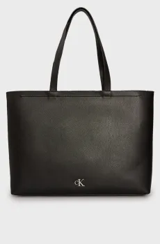 Женская черная сумка MINIMAL MONOGRAM SLIM TOTE34 T Черный ONESIZE Calvin Klein K60K613187
