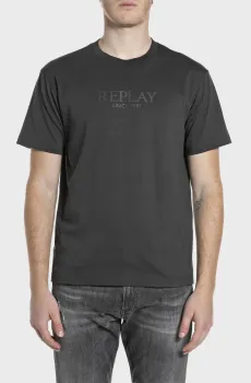 Мужская темно-серая футболка Серый L Replay M3341 .000.2660