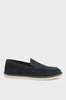 Мужские темно-синие замшевые лоферы STITCHDOWN Синий 41 Tommy Hilfiger FM0FM05782