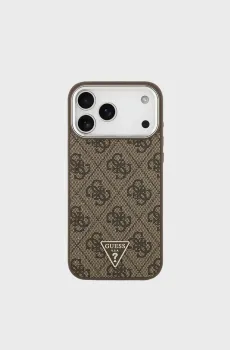 Коричневый чехол для телефона iPhone 17 Pro Max с узором Коричневый 17 PRO MAX Guess GUHMP.17XP4TSRCMW;LOGO BROWN