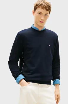 Мужской темно-синий свитшот GLOBAL Синий M Tommy Hilfiger MW0MW42475