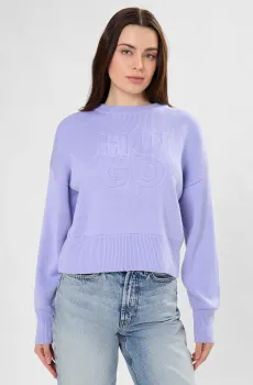 Женский фиолетовый шерстяной джемпер Фиолетовый S HUGO 50532140;520