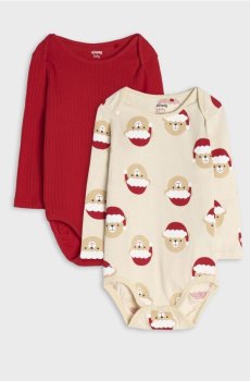 Боді, 2 шт. - кремовий