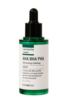 Уценка! Успокаивающая сыворотка для лица Food A Holic AHA BHA PHA Refreshing Calming Serum, 50 мл