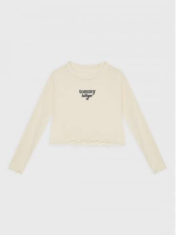Tommy Hilfiger Блузка Graphic KG0KG06894 Бежевий Slim Fit Tommy Hilfiger Блузка Graphic KG0KG06894 Бежевий Slim Fit