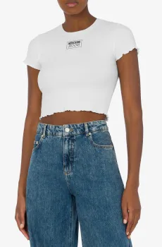 Женский белый топ Белый XS Moschino A1204.3759;0001