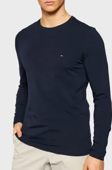 Мужской темно-синий лонгслив STRETCH SLIM FIT Синий L Tommy Hilfiger MW0MW10804