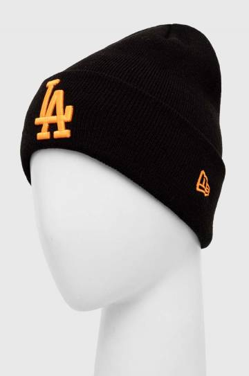 Шапка New Era цвет чёрный из толстого трикотажа LOS ANGELES DODGERS Шапка New Era цвет чёрный из толстого трикотажа LOS ANGELES DODGERS