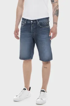 Мужские синие джинсовые шорты Синий 31 Replay M1072 .000.573 600