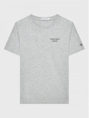 Calvin Klein Jeans Футболка Stack Logo IB0IB01319 Сірий Regular Fit Calvin Klein Jeans Футболка Stack Logo IB0IB01319 Сірий Regular Fit