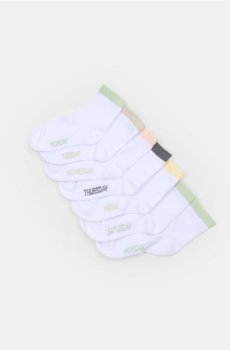 Шкарпетки з назвами днів тижня 7 pack - білий