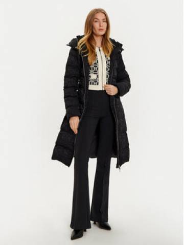 Elisabetta Franchi Пуховик PI-71D-46E1-V700 Чорний Regular Fit Elisabetta Franchi Пуховик PI-71D-46E1-V700 Чорний Regular Fit