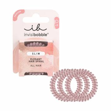 Резинка-браслет для волос Invisibobble Slim Pink Monocle Elegant Hair Spiral, 3 шт Резинка-браслет для волос Invisibobble Slim Pink Monocle Elegant Hair Spiral, 3 шт
