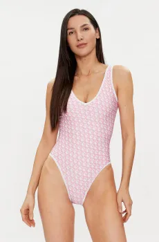 Женский розовый купальник с узором Розовый S Guess E4GJ34.MC04R;P6AR