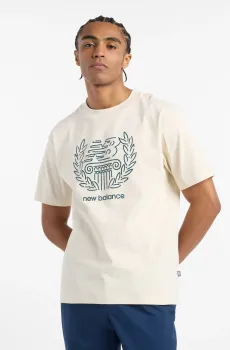Мужская белая футболка X Debut Sculpture Белый XL New Balance MT51974LIN