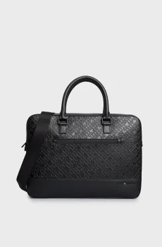 Мужская черная сумка для ноутбука TH MONOGRAM COMPUTER BAG Черный ONESIZE Tommy Hilfiger AM0AM12675