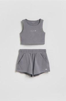 Reserved - Бавовняний комплект - темно-сірий - 433HU-90X