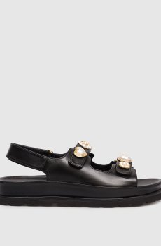 Черные кожаные сандалии Socharming Mary