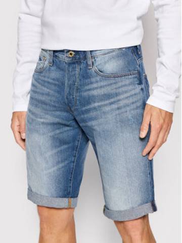G-Star Raw Джинсові шорти 3301 1/2 D07432-8973-071 Cиній Straight Fit G-Star Raw Джинсові шорти 3301 1/2 D07432-8973-071 Cиній Straight Fit