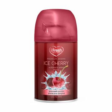 Сменный баллон к автоматическому освежителю воздуха iFresh Premium Aroma Ледяная вишня, 250 мл Сменный баллон к автоматическому освежителю воздуха iFresh Premium Aroma Ледяная вишня, 250 мл