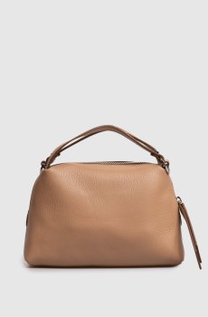 Бежевая кожаная сумка кросс-боди Alifa