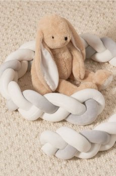 Подушка в стилі коси - сірий