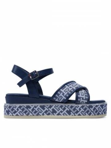 Tommy Hilfiger Босоніжки Logo Oll Over Platform Sandal T3A2-33256-0325 M Cиній Tommy Hilfiger Босоніжки Logo Oll Over Platform Sandal T3A2-33256-0325 M Cиній