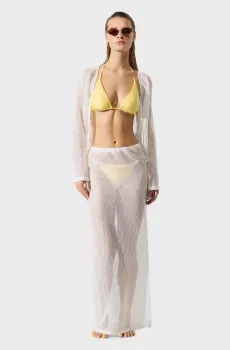 Женская белая юбка SIGNATURE CROCHET Белый M Karl Lagerfeld B2W46031