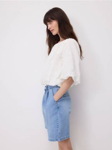 Reserved - Джинсові шорти з запахом спереду - синій - 9337H-05J