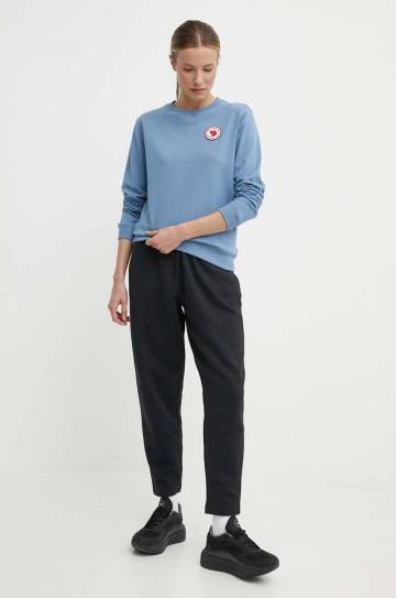 Хлопковая кофта Fjallraven 1960 Logo Badge Sweater женская  с аппликацией F87230