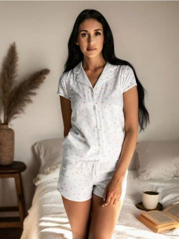 Піжамний комплект із двох предметів - білий Піжамний комплект із двох предметів - білий