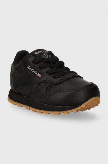 Детские кроссовки Reebok Classic CL LTHR цвет чёрный Детские кроссовки Reebok Classic CL LTHR цвет чёрный