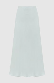 Зеленая медная юбка из шелка