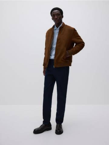 Reserved - Картаті штани-чиноси - темно-синій - 640DR-59X