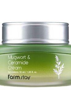 Увлажняющий крем для лица FarmStay Mugwort & Ceramide Cream с экстрактом полыни и церамидами, 55 мл