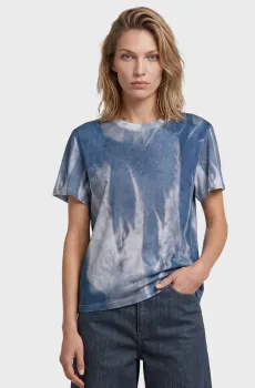Женская синяя футболка Denim Синий XS G-Star RAW D28946,E151
