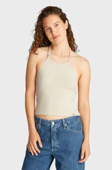 Женский бежевый топ WAFFLE Бежевый M Calvin Klein Jeans J20J225300