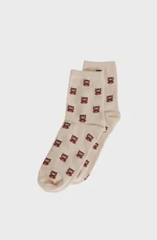 Женские бежевые носки с узором Бежевый 39-41 SPRINGFIELD 8543328