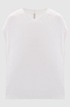 Белый жилет из шелка и кашемира