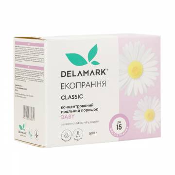 Детский стиральный порошок Delamark Baby Classic до 15 стирок, 500 г Детский стиральный порошок Delamark Baby Classic до 15 стирок, 500 г