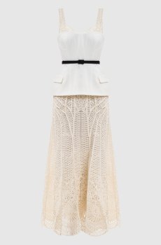 Белое платье двойной конструкции