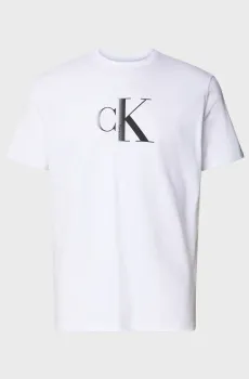 Мужская белая футболка SS CENTER MONOGRAM Белый M Calvin Klein Jeans LV04RC857G