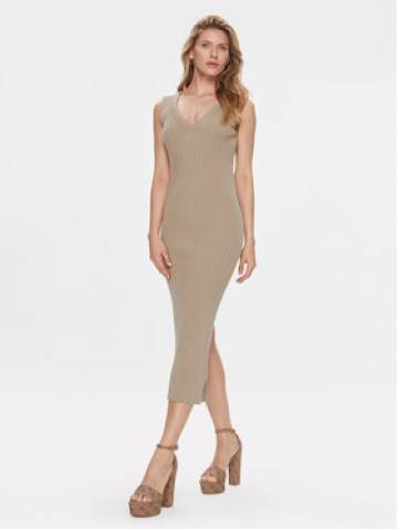 Guess Трикотажна сукня Marie W4RK35 Z3C71 Бежевий Bodycon Fit Guess Трикотажна сукня Marie W4RK35 Z3C71 Бежевий Bodycon Fit