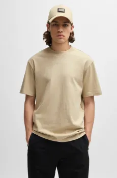 Мужская бежевая футболка Бежевый S HUGO 50488330;281