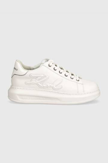 Кожаные кроссовки Karl Lagerfeld KAPRI цвет белый KL62511A Кожаные кроссовки Karl Lagerfeld KAPRI цвет белый KL62511A