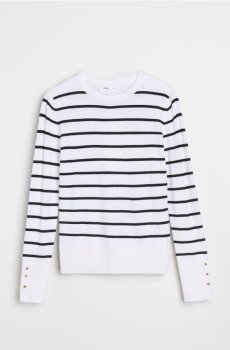 Джемпер з декоративними ґудзиками - різнобарвний