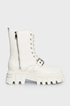 Женские белые кожаные ботинки Athabasca Белый 40 PRPY PRFPT0027W