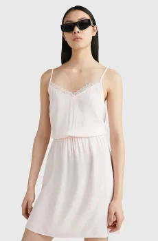 Женский пудровый сарафан TJW ESSENTIAL LACE STRAP Розовый XS Tommy Jeans DW0DW15174