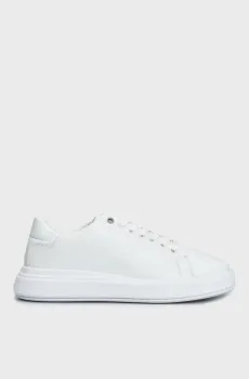 Женские белые сникерcы RAISED CUPSOLE LACE UP-MONO MIX Белый 40 Calvin Klein HW0HW01555