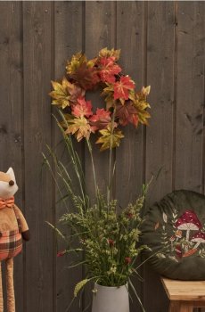 Декоративний вінок з LED-лампами - різнобарвний